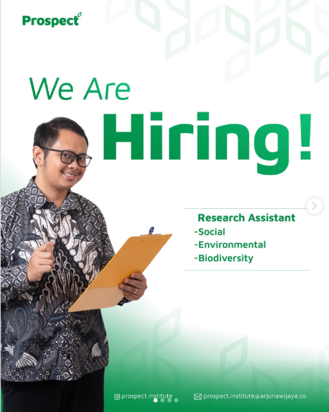 Hai ProspectPeople! Prospect Institute membuka kesempatan bagi kandidat-kandidat terbaik untuk bergabung pada posisi: Social Research Assistant, Environmental Reserach Assistant, Biodiversity Research Assistant. Segera daftarkan diri kalian