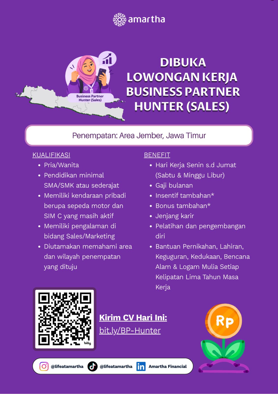 Halo para pencari kerja, sini merapat!📢 Amartha membuka peluang karier untuk kamu.