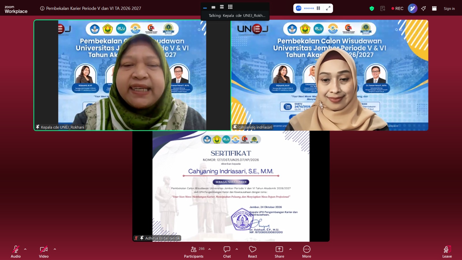 UNIVERSITAS JEMBER GELAR PEMBEKALAN CALON WISUDAWAN PERIODE V & VI TAHUN AKADEMIK 2026/2027: 353 PESERTA DIBEKALI STRATEGI MEMBANGUN DAN MENYIAPKAN KARIER